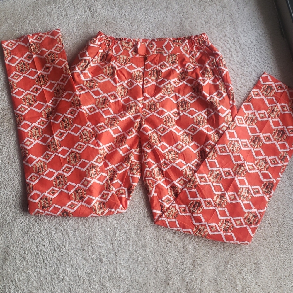 Cute African Print Pants with Pockets